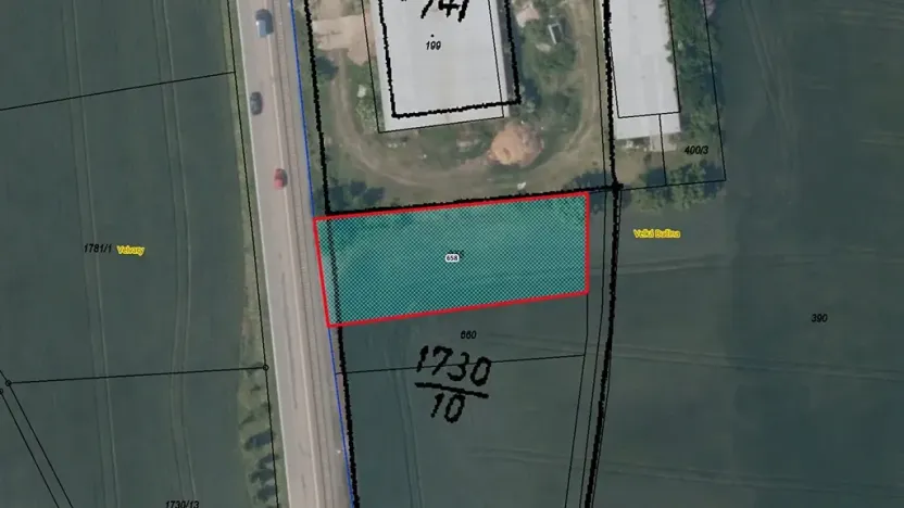 Prodej pole, Velvary, 1156 m2