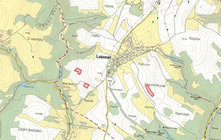 Prodej pole, Luboměř, 33918 m2