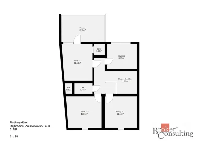 Prodej rodinného domu, Rajhradice, Za Sokolovnou, 120 m2