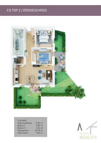 Prodej bytu 3+kk, Tauplitz, Rakousko, 71 m2