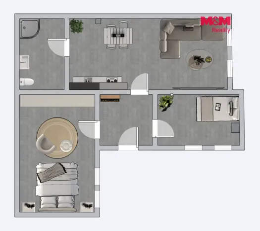 Pronájem bytu 2+1, Leština u Světlé - Štěpánov, 64 m2