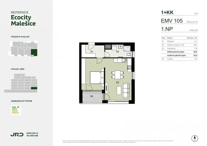 Prodej atypického bytu, Praha - Malešice, Univerzitní, 53 m2