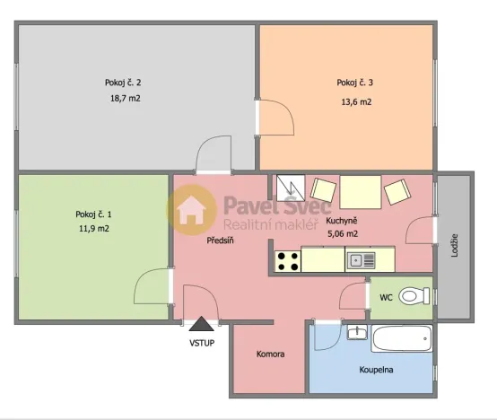 Pronájem bytu 3+1, Strakonice - Strakonice I, Mírová, 66 m2