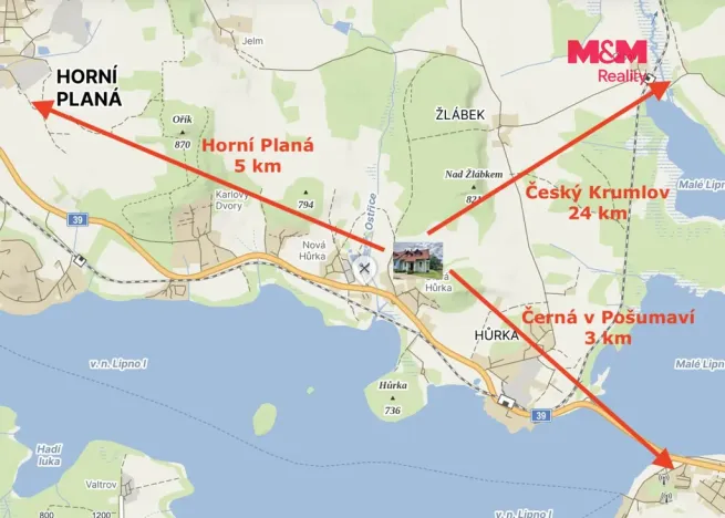Prodej rodinného domu, Horní Planá - Hůrka, 98 m2