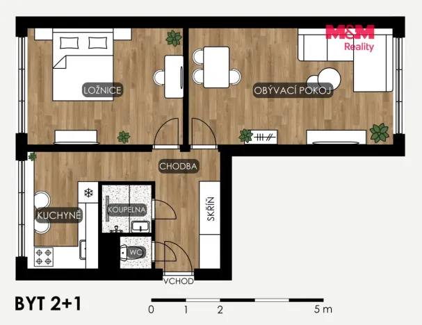 Prodej bytu 2+1, Ostrava - Poruba, Vietnamská, 54 m2