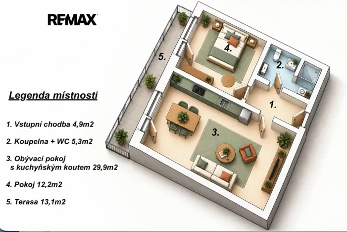 Prodej bytu 2+kk, Hostivice, Žitná, 52 m2