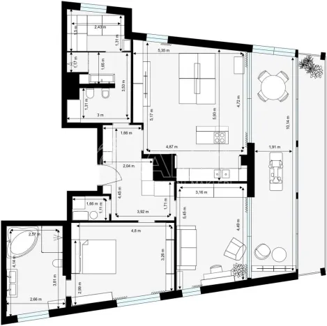 Prodej bytu 3+kk, Praha - Hlubočepy, Výhledová, 110 m2