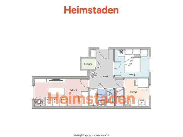 Pronájem bytu 2+1, Ostrava - Poruba, Hlavní třída, 58 m2