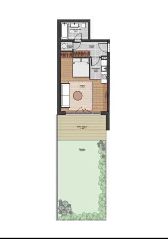 Prodej bytu 1+kk, Praha, Plzeňská, 36 m2