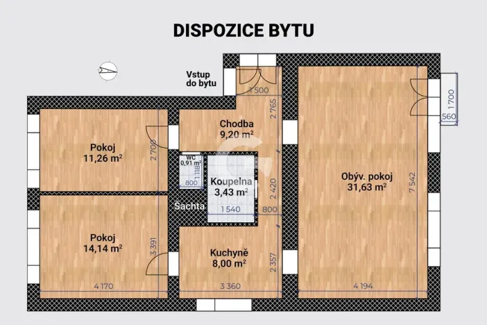 Prodej bytu 3+1, Zlín - Louky, Zábrančí I, 79 m2