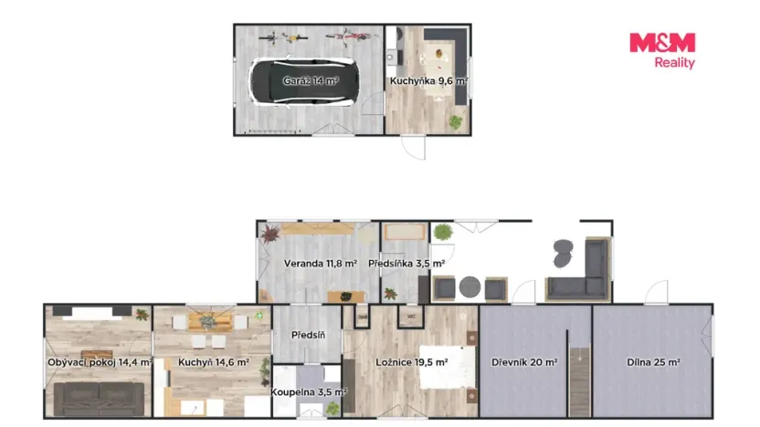 Prodej rodinného domu, Čestín, 80 m2