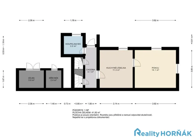 Prodej rodinného domu, Dýšina, Přátelství, 58 m2