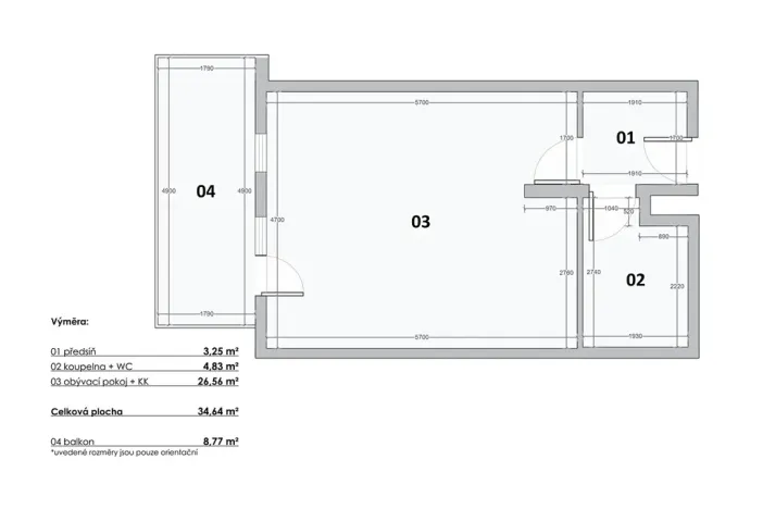 Prodej bytu 1+kk, Praha - Háje, Loosova, 34 m2