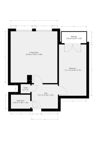 Pronájem bytu 2+kk, Praha - Modřany, Jordana Jovkova, 44 m2
