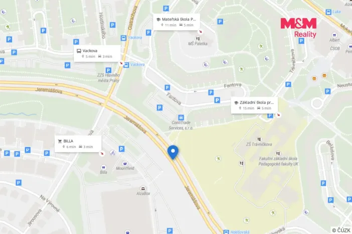 Pronájem bytu 2+kk, Praha, Jeremiášova, 46 m2