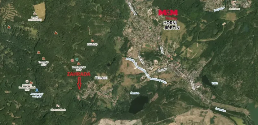 Prodej zahrady, Horní Jiřetín - Černice, 1628 m2