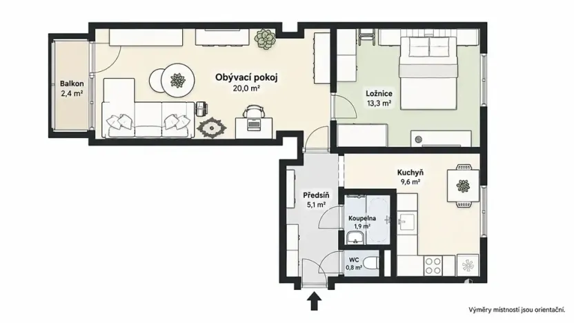 Prodej bytu 2+1, Praha - Libeň, Františka Kadlece, 53 m2