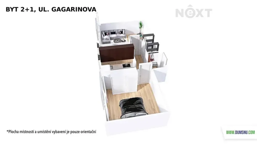Prodej bytu 2+1, Šumperk, Gagarinova, 47 m2