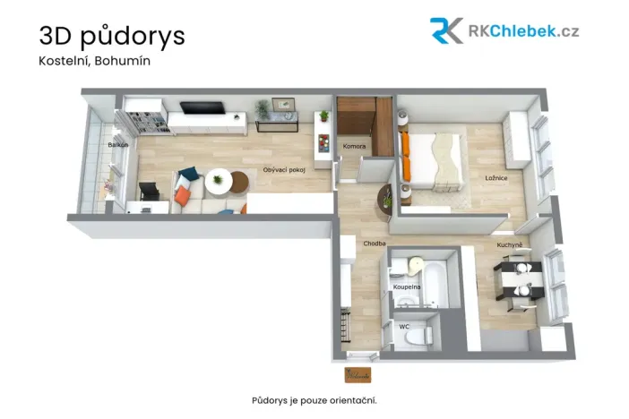 Prodej bytu 2+1, Bohumín, Kostelní, 58 m2