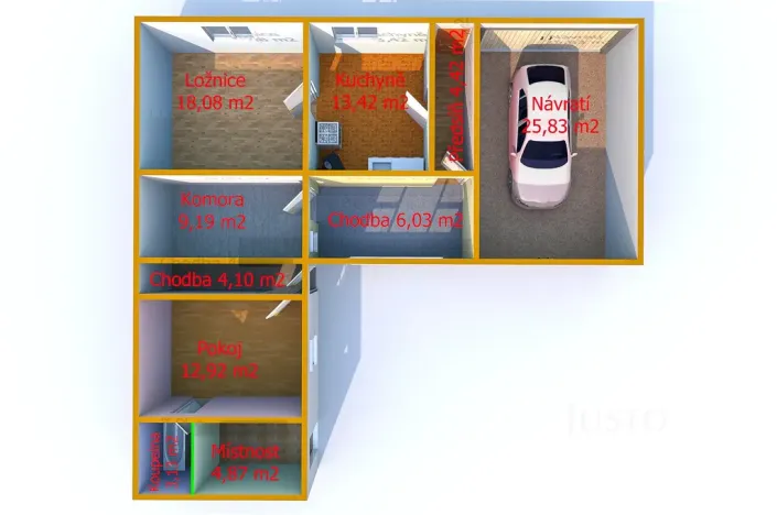 Prodej rodinného domu, Modrá, 102 m2