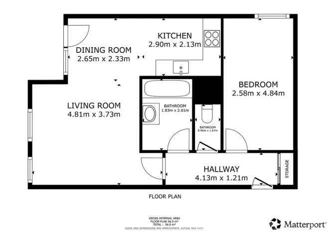 Pronájem bytu 2+kk, Praha - Libeň, U Slovanky, 57 m2