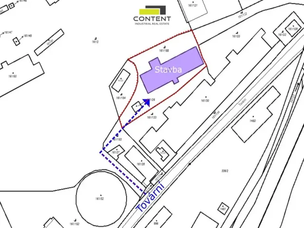 Prodej skladu, Králův Dvůr, Tovární, 1088 m2