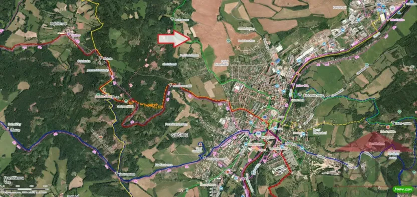 Prodej zahrady, Sušice, 402 m2