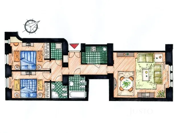 Pronájem bytu 3+1, Praha, Odborů, 80 m2