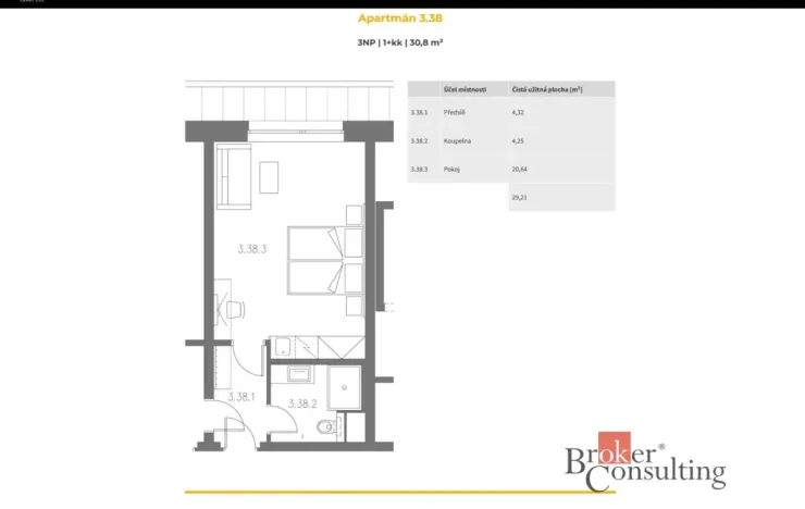 Prodej bytu 1+kk, Černý Důl, 30 m2