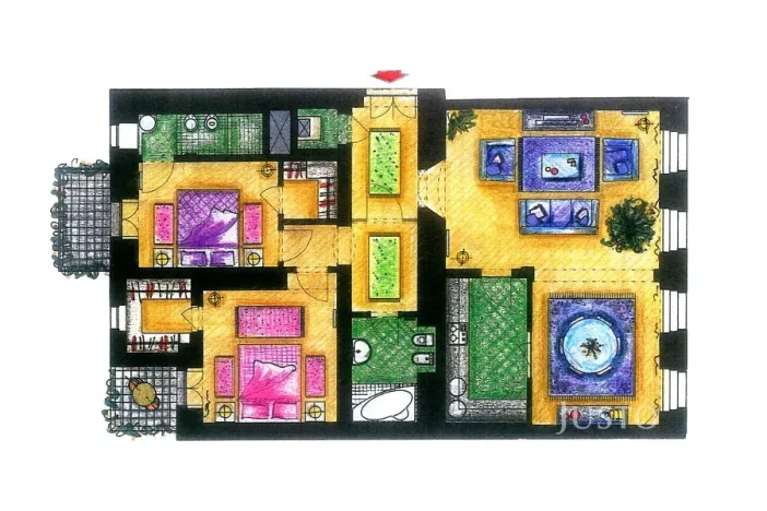 Pronájem bytu 3+1, Praha, Hořejší nábřeží, 94 m2