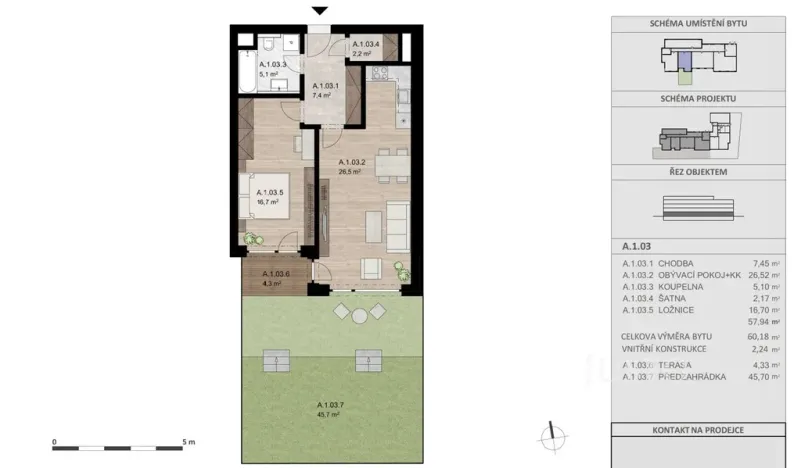 Pronájem bytu 2+kk, Písek - Pražské Předměstí, Pražská, 57 m2
