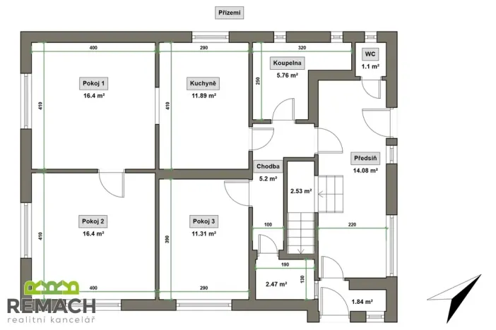 Pronájem bytu 3+1, Hvozdná, K Větřáku, 89 m2