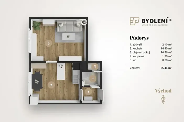 Prodej bytu 1+1, Krupka, Karla Čapka, 36 m2