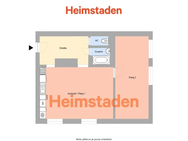 Pronájem bytu 2+kk, Ostrava - Poruba, náměstí Boženy Němcové, 60 m2