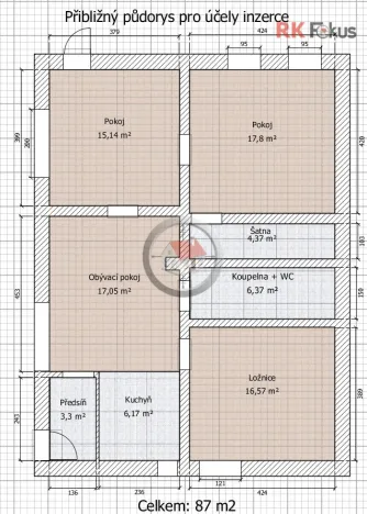 Prodej rodinného domu, Římov, 86 m2