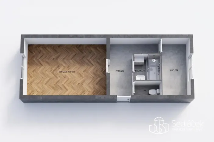 Prodej bytu 1+1, Nová Role, Husova, 35 m2