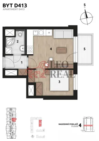 Pronájem bytu 2+kk, Praha - Hostivař, Arnošta Staňka, 40 m2