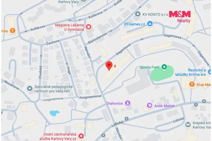 Pronájem bytu 2+1, Karlovy Vary - Drahovice, Gagarinova, 60 m2
