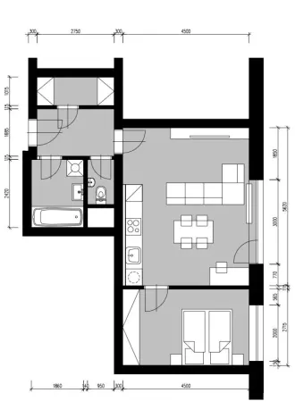 Prodej bytu 2+kk, Brno - Ponava, Střední, 49 m2