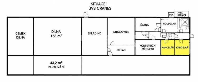 Pronájem kanceláře, Otrokovice, Napajedelská, 49 m2