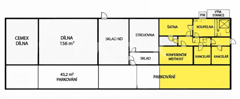Pronájem komerční nemovitosti, Otrokovice, Napajedelská, 2054 m2