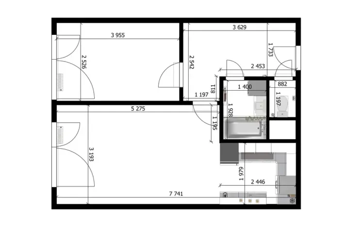 Prodej bytu 2+kk, Praha - Horní Měcholupy, Ravennská, 44 m2