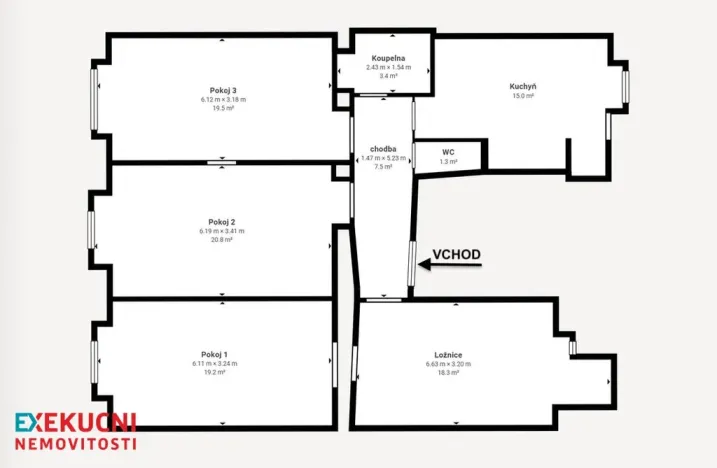Prodej bytu 4+1, Karlovy Vary - Rybáře, nám. 17. listopadu, 105 m2
