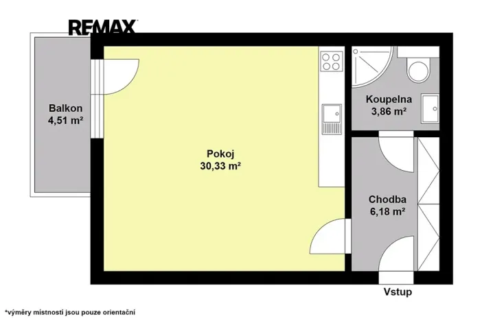 Pronájem bytu 1+kk, Kutná Hora, Tyršova, 43 m2