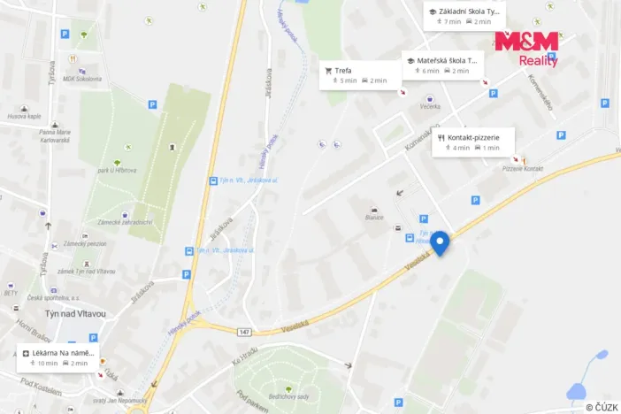 Prodej obchodního prostoru, Týn nad Vltavou, Veselská, 252 m2