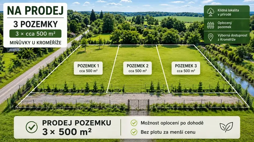 Prodej zahrady, Kroměříž, 1730 m2