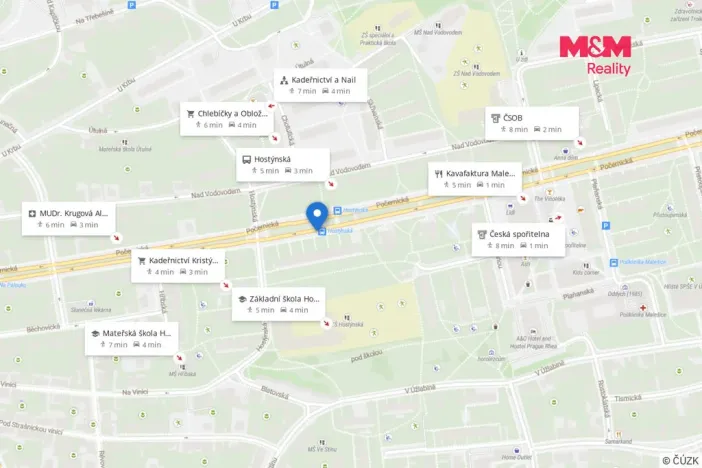Pronájem bytu 1+kk, Praha, Počernická, 42 m2