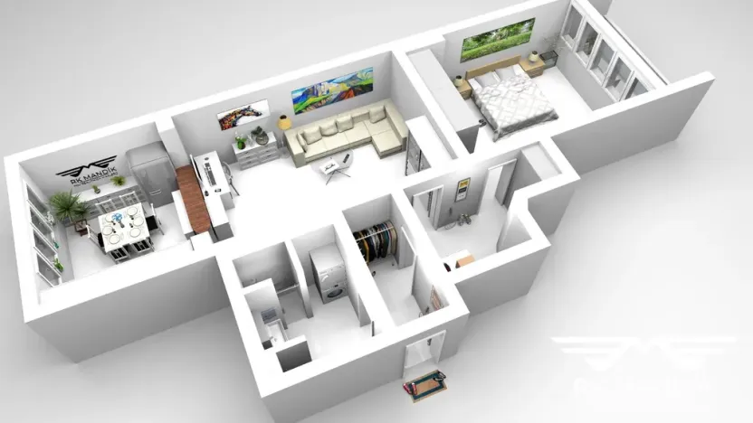 Pronájem bytu 2+kk, Libčice nad Vltavou, Na Vrchách, 70 m2