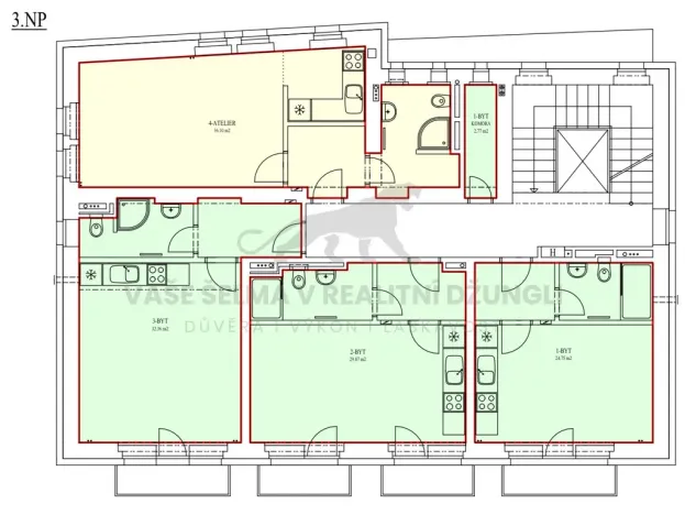 Pronájem bytu 1+kk, Jáchymov, třída Dukelských hrdinů, 25 m2