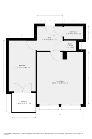 Pronájem bytu 2+kk, Praha - Černý Most, Bryksova, 48 m2